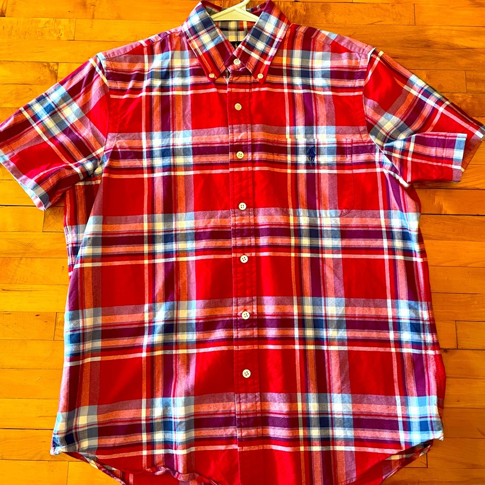 Ralph Lauren Short Sleeved Plaid Button Up